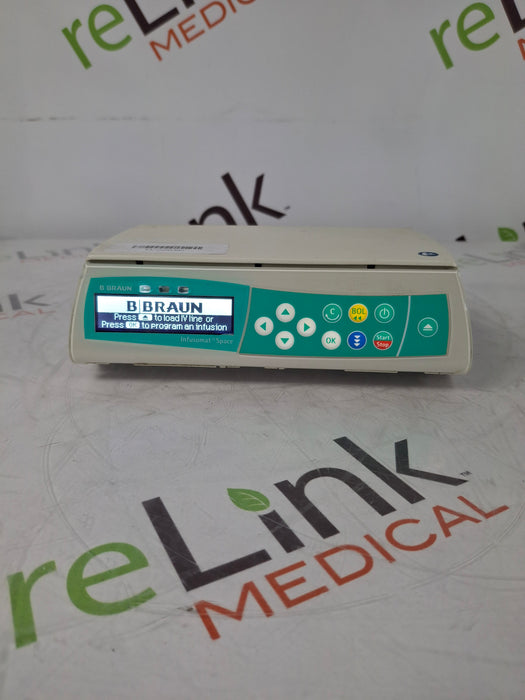 B. Braun Infusomat Space w/Pole Clamp & AC Adapter Infusion Pump