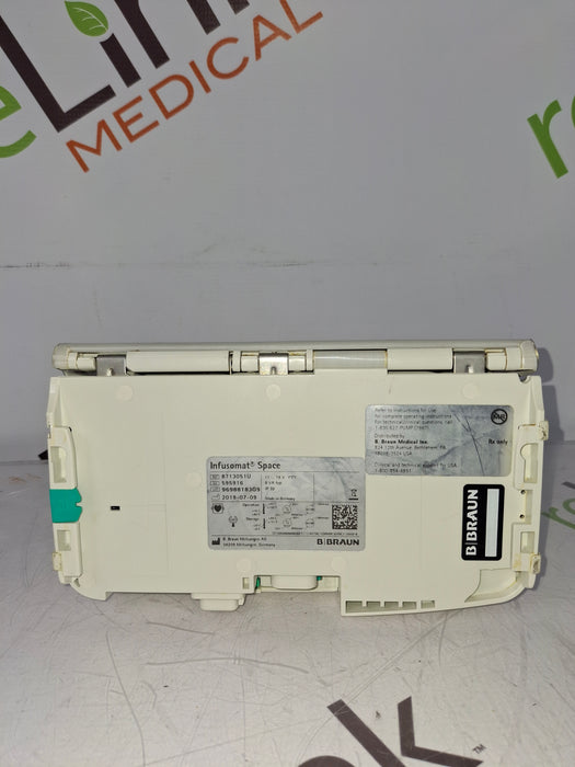 B. Braun Infusomat Space w/Pole Clamp & AC Adapter Infusion Pump