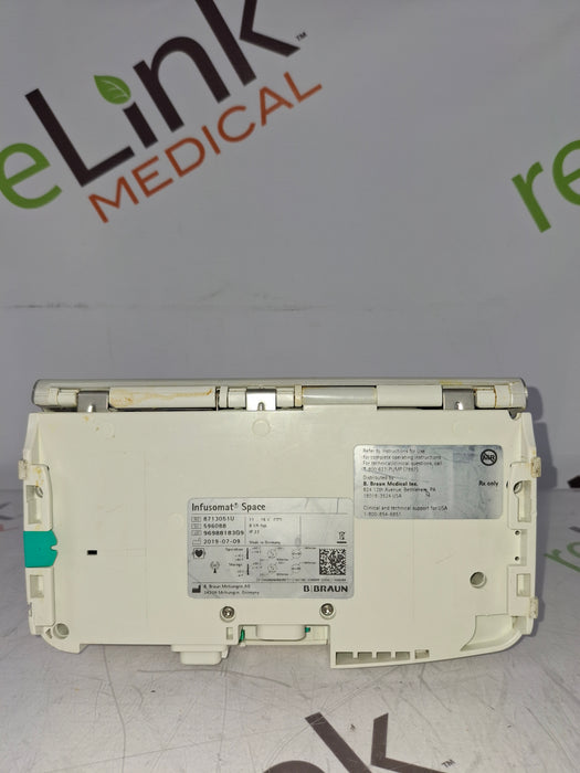 B. Braun Infusomat Space w/Pole Clamp & AC Adapter Infusion Pump