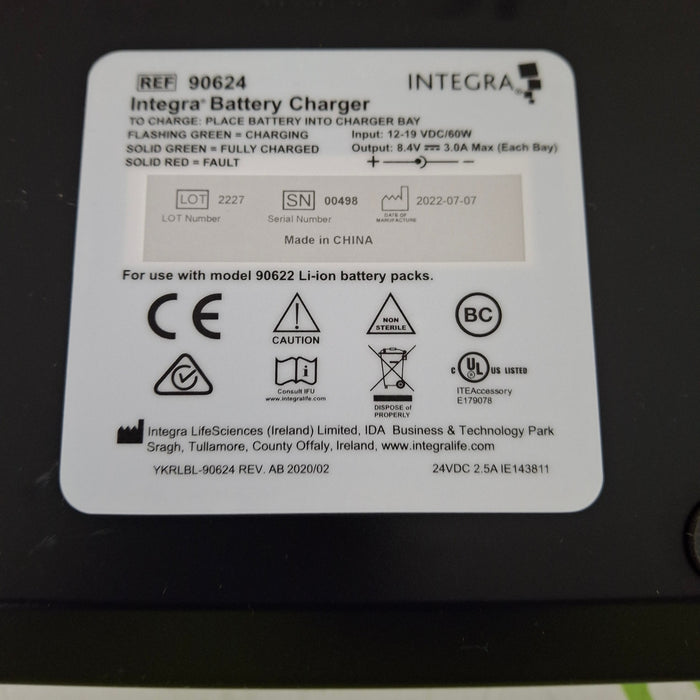 Integra Biosciences Corp 90624 Battery Charger