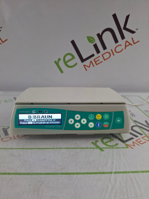 B. Braun Infusomat Space w/Pole Clamp & AC Adapter Infusion Pump