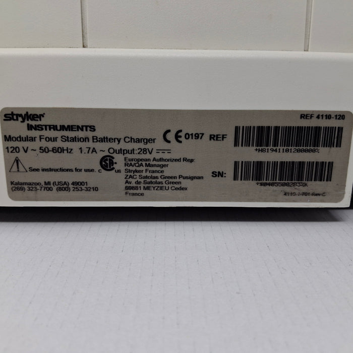 Stryker 4110-120 Four Station Battery Charger