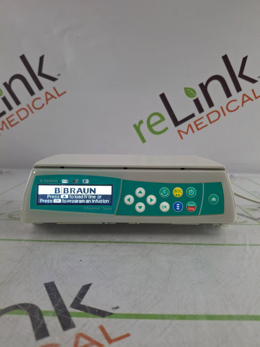 B. Braun Infusomat Space w/Pole Clamp & AC Adapter Infusion Pump