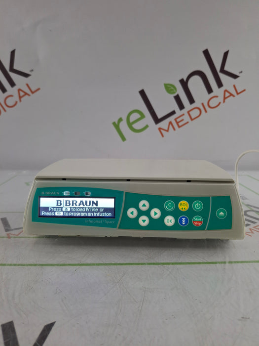 B. Braun Infusomat Space w/Pole Clamp & AC Adapter Infusion Pump