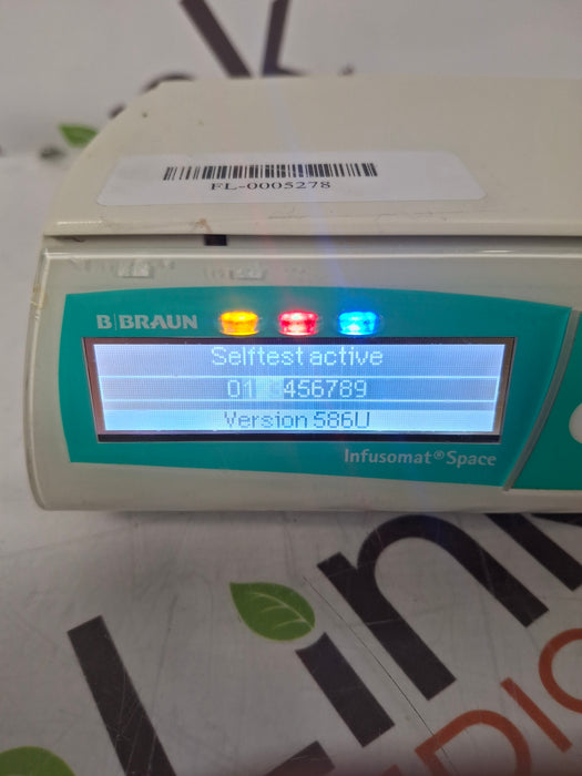 B. Braun Infusomat Space w/Pole Clamp & AC Adapter Infusion Pump