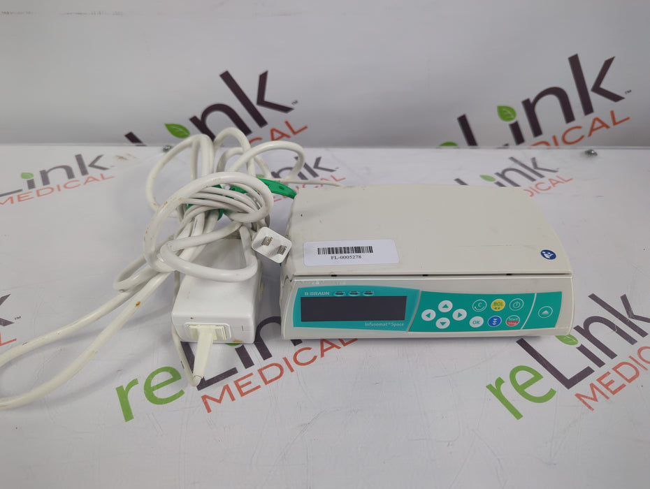 B. Braun Infusomat Space w/Pole Clamp & AC Adapter Infusion Pump