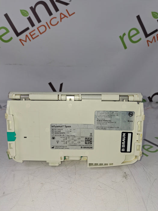 B. Braun Infusomat Space w/Pole Clamp & AC Adapter Infusion Pump