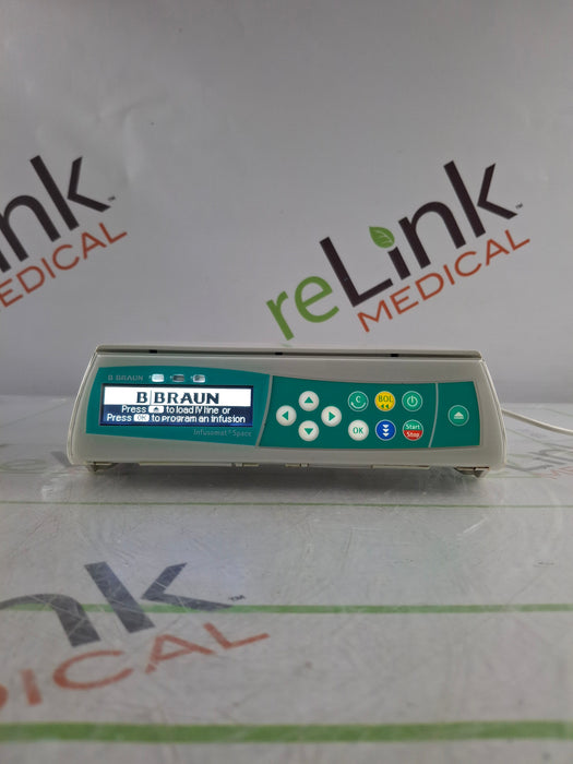 B. Braun Infusomat Space w/Pole Clamp & AC Adapter Infusion Pump
