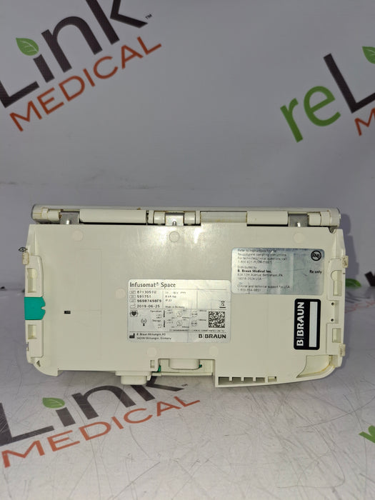 B. Braun Infusomat Space w/Pole Clamp & AC Adapter Infusion Pump