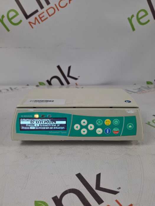 B. Braun Infusomat Space w/Pole Clamp & AC Adapter Infusion Pump