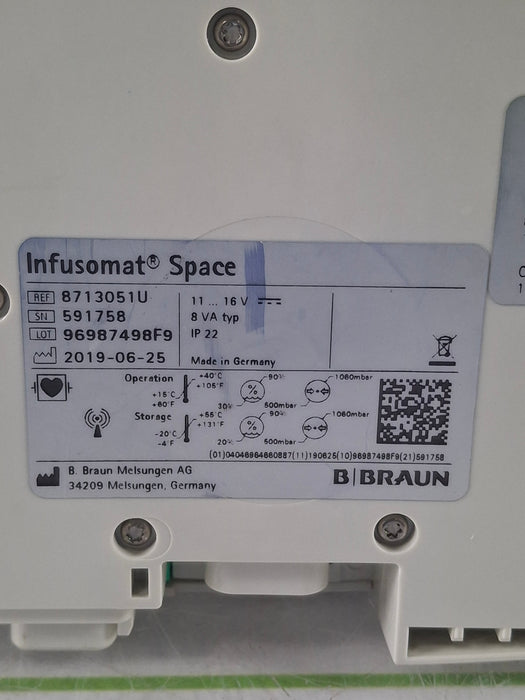 B. Braun B. Braun Infusomat Space w/Pole Clamp & AC Adapter Infusion Pump Infusion Pump reLink Online