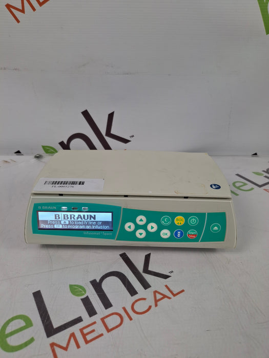 B. Braun Infusomat Space w/Pole Clamp & AC Adapter Infusion Pump