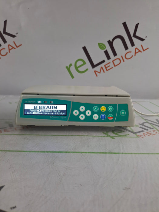 B. Braun Infusomat Space w/Pole Clamp & AC Adapter Infusion Pump