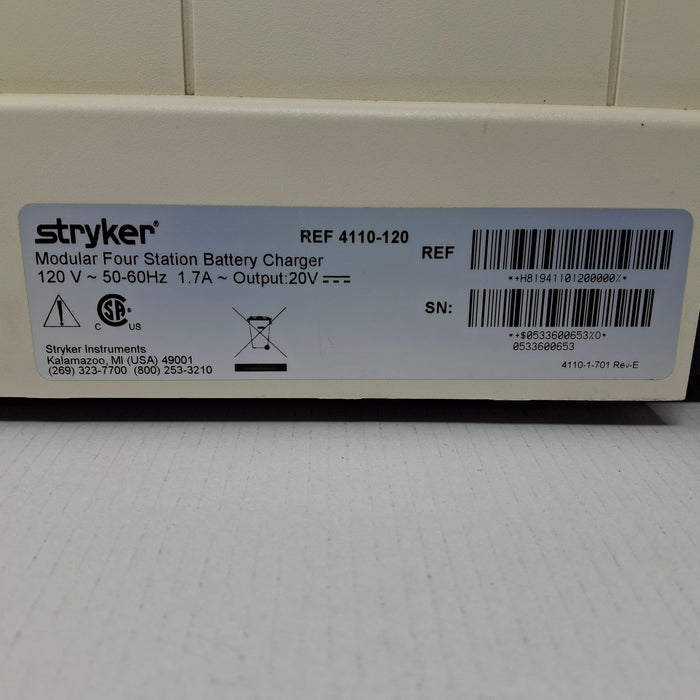 Stryker 4110-120 Four Station Battery Charger