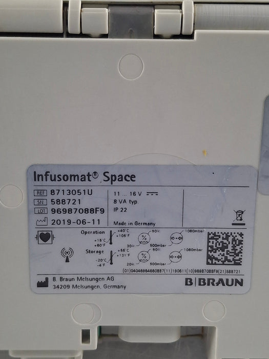 B. Braun B. Braun Infusomat Space w/Pole Clamp & AC Adapter Infusion Pump Infusion Pump reLink Online