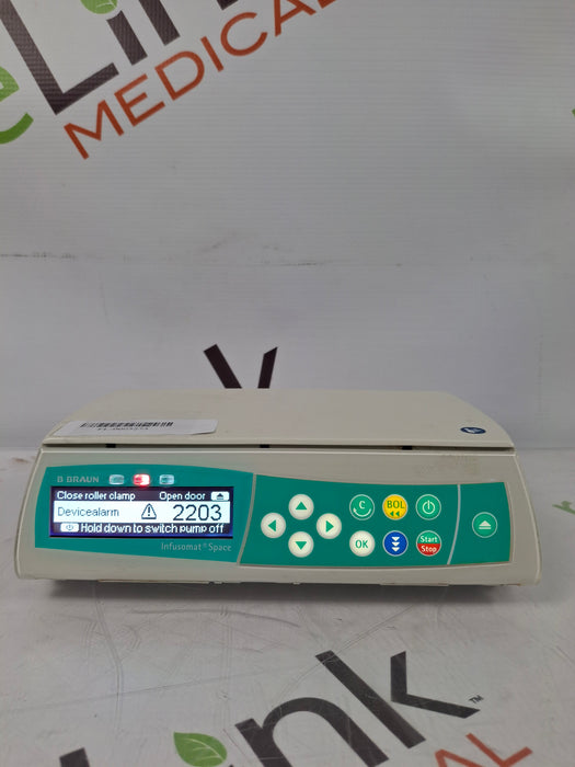 B. Braun Infusomat Space w/Pole Clamp & AC Adapter Infusion Pump