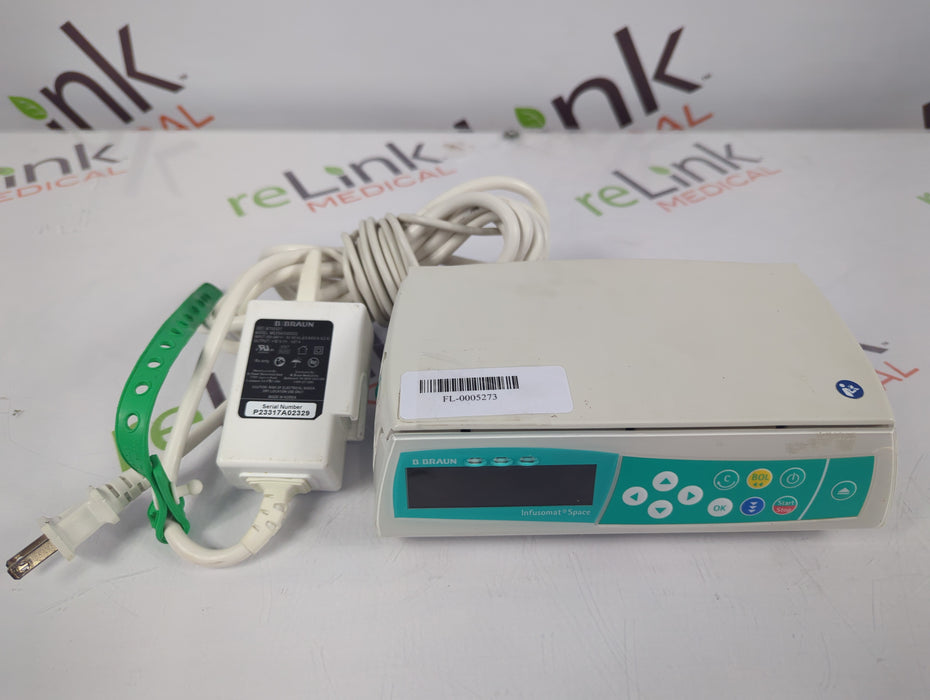 B. Braun Infusomat Space w/Pole Clamp & AC Adapter Infusion Pump
