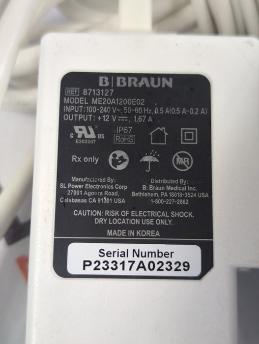 B. Braun Infusomat Space w/Pole Clamp & AC Adapter Infusion Pump