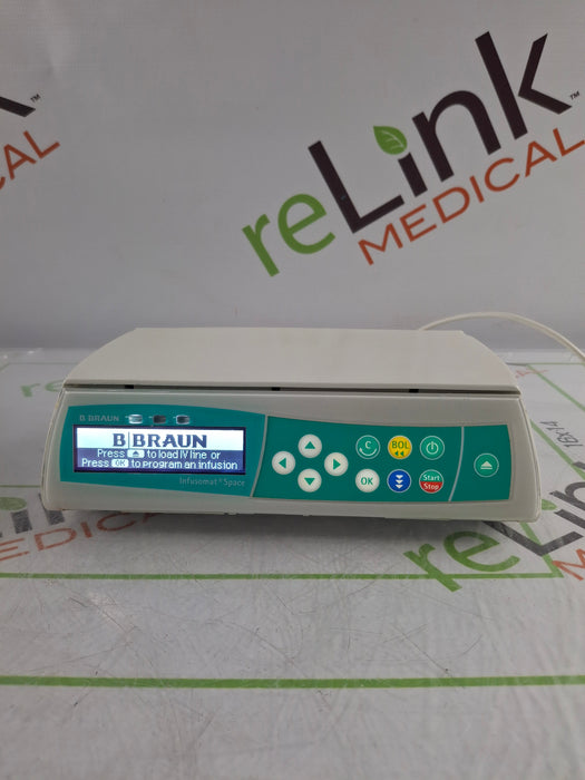 B. Braun Infusomat Space w/Pole Clamp & AC Adapter Infusion Pump