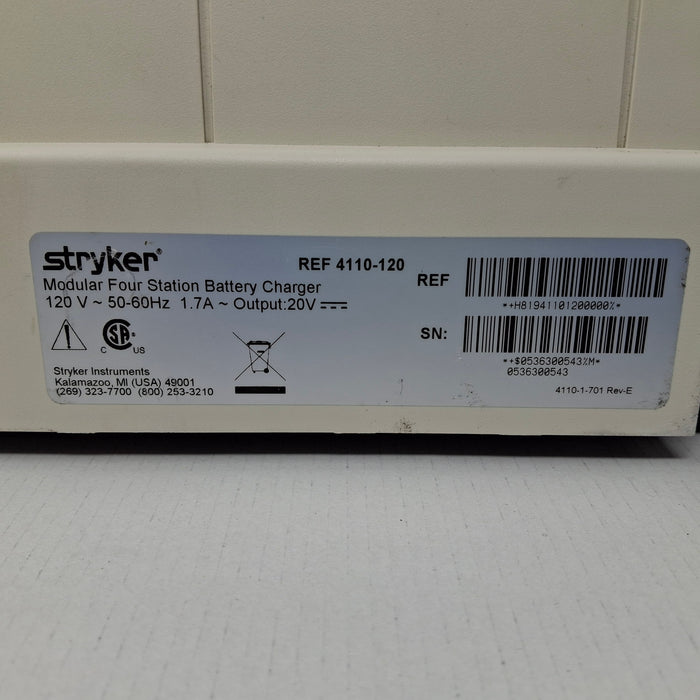 Stryker Stryker 4110-120 Four Station Battery Charger Surgical Equipment reLink Online