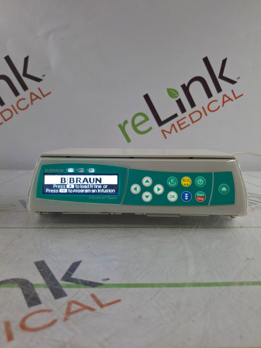 B. Braun Infusomat Space w/Pole Clamp & AC Adapter Infusion Pump