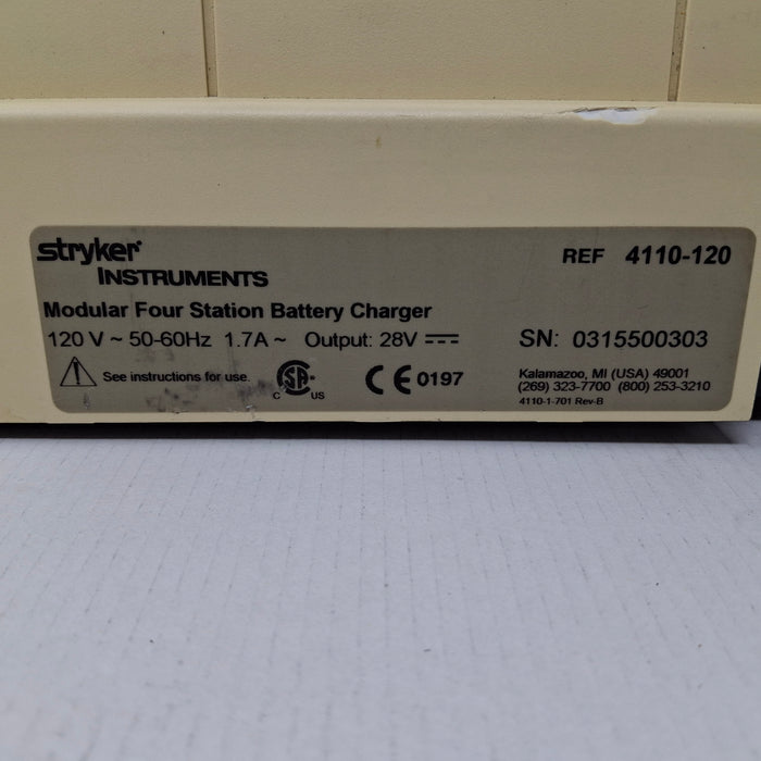 Stryker Stryker 4110-120 Four Station Battery Charger Surgical Equipment reLink Online