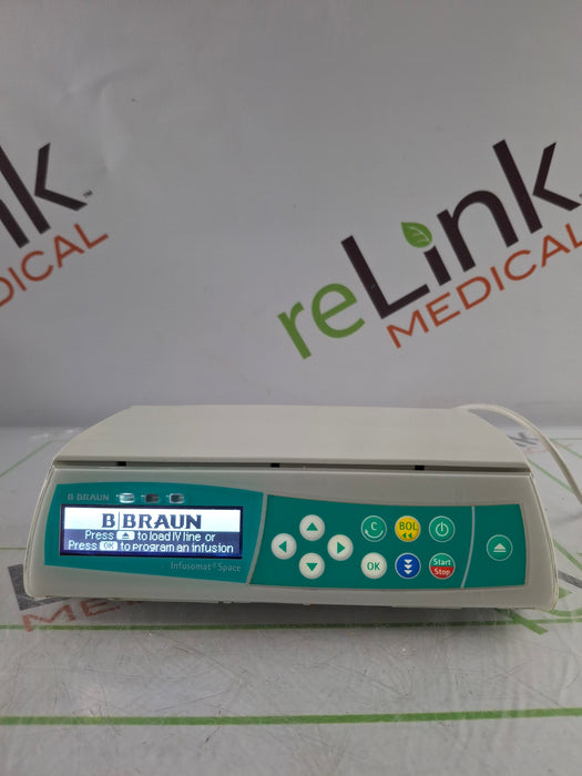 B. Braun Infusomat Space w/Pole Clamp & AC Adapter Infusion Pump