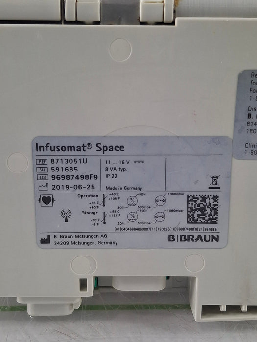 B. Braun B. Braun Infusomat Space w/Pole Clamp & AC Adapter Infusion Pump Infusion Pump reLink Online