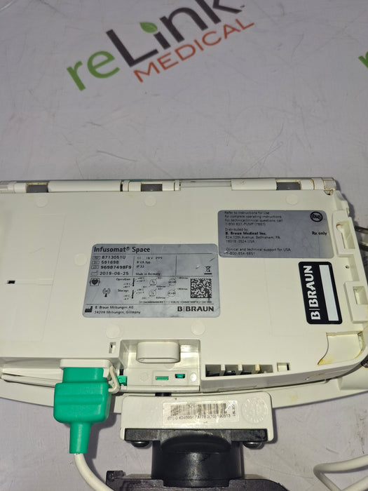 B. Braun Infusomat Space w/Pole Clamp & AC Adapter Infusion Pump