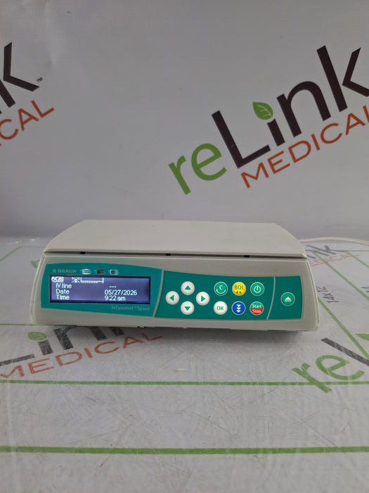 B. Braun Infusomat Space w/Pole Clamp & AC Adapter Infusion Pump