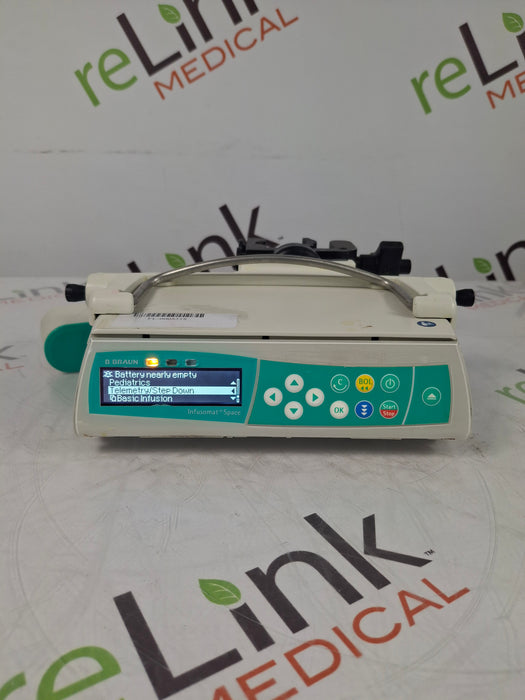 B. Braun Infusomat Space w/Pole Clamp & AC Adapter Infusion Pump