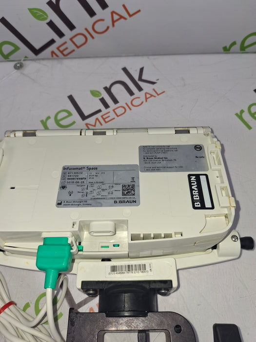 B. Braun Infusomat Space w/Pole Clamp & AC Adapter Infusion Pump