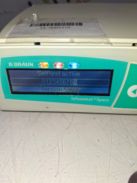 B. Braun Infusomat Space w/Pole Clamp & AC Adapter Infusion Pump
