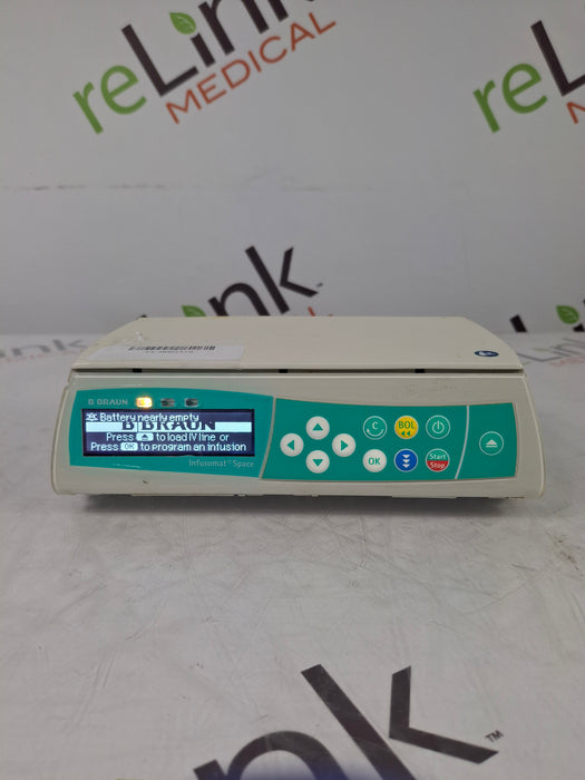 B. Braun Infusomat Space w/Pole Clamp & AC Adapter Infusion Pump