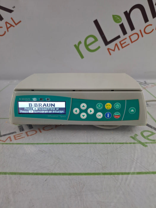 B. Braun Infusomat Space w/Pole Clamp & AC Adapter Infusion Pump