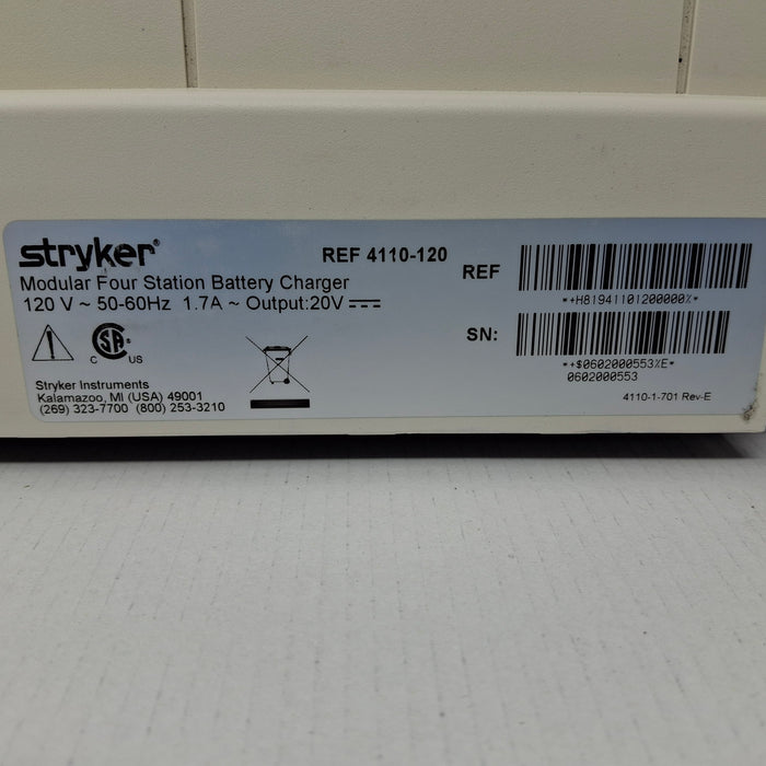 Stryker 4110-120 Four Station Battery Charger