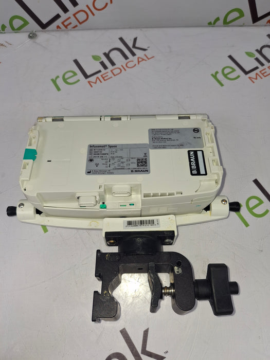 B. Braun Infusomat Space w/Pole Clamp & AC Adapter Infusion Pump