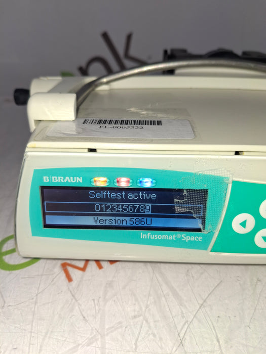 B. Braun Infusomat Space w/Pole Clamp & AC Adapter Infusion Pump