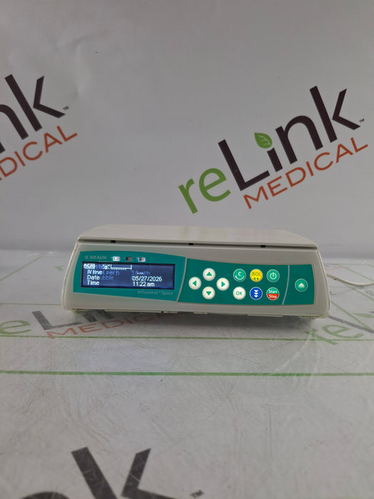 B. Braun Infusomat Space w/Pole Clamp & AC Adapter Infusion Pump