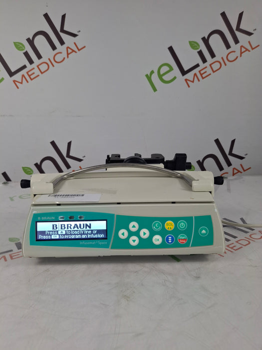 B. Braun Infusomat Space w/Pole Clamp & AC Adapter Infusion Pump