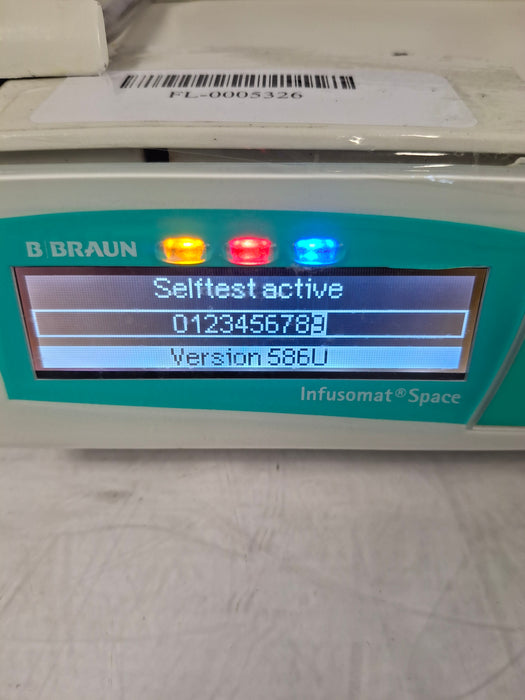 B. Braun Infusomat Space w/Pole Clamp & AC Adapter Infusion Pump