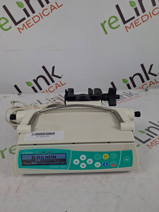B. Braun Infusomat Space w/Pole Clamp & AC Adapter Infusion Pump