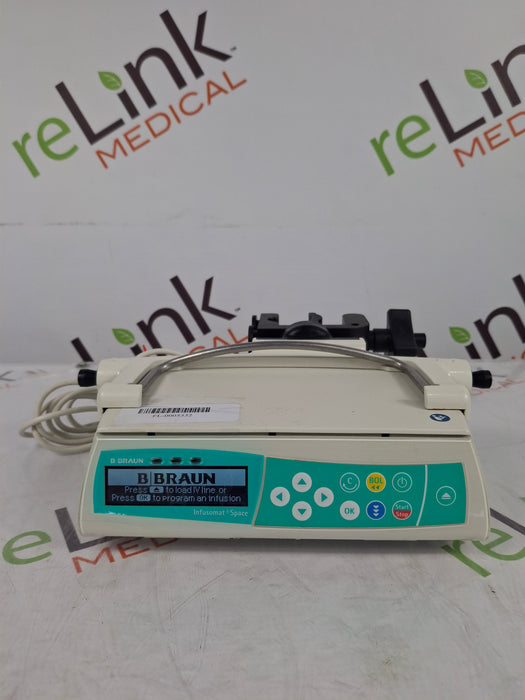 B. Braun Infusomat Space w/Pole Clamp & AC Adapter Infusion Pump