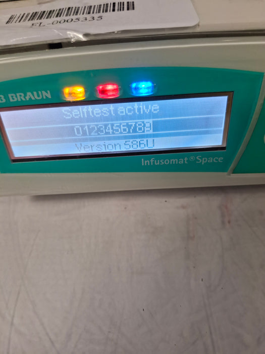B. Braun Infusomat Space w/Pole Clamp & AC Adapter Infusion Pump