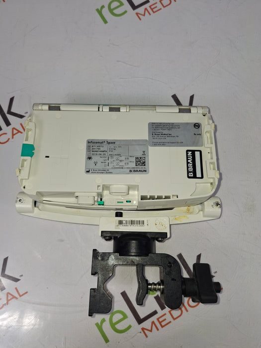 B. Braun Infusomat Space w/Pole Clamp & AC Adapter Infusion Pump