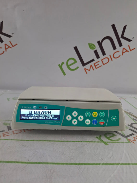 B. Braun Infusomat Space w/Pole Clamp & AC Adapter Infusion Pump