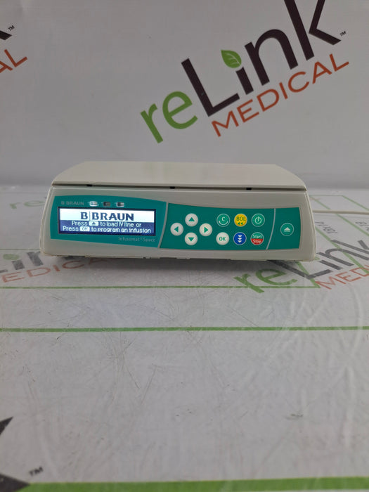 B. Braun Infusomat Space w/Pole Clamp & AC Adapter Infusion Pump