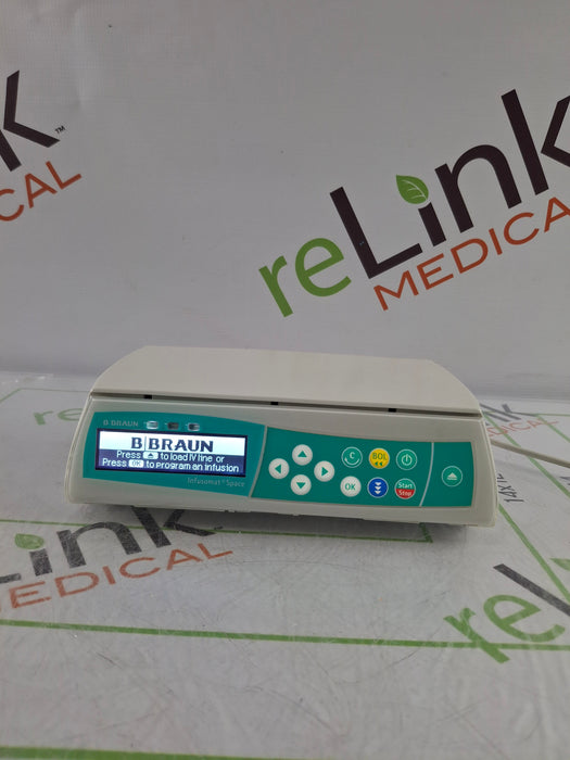 B. Braun Infusomat Space w/Pole Clamp & AC Adapter Infusion Pump