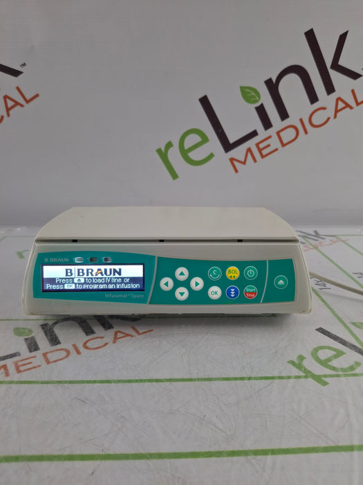 B. Braun Infusomat Space w/Pole Clamp & AC Adapter Infusion Pump