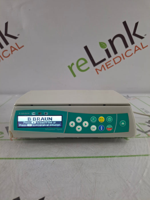B. Braun Infusomat Space w/Pole Clamp & AC Adapter Infusion Pump